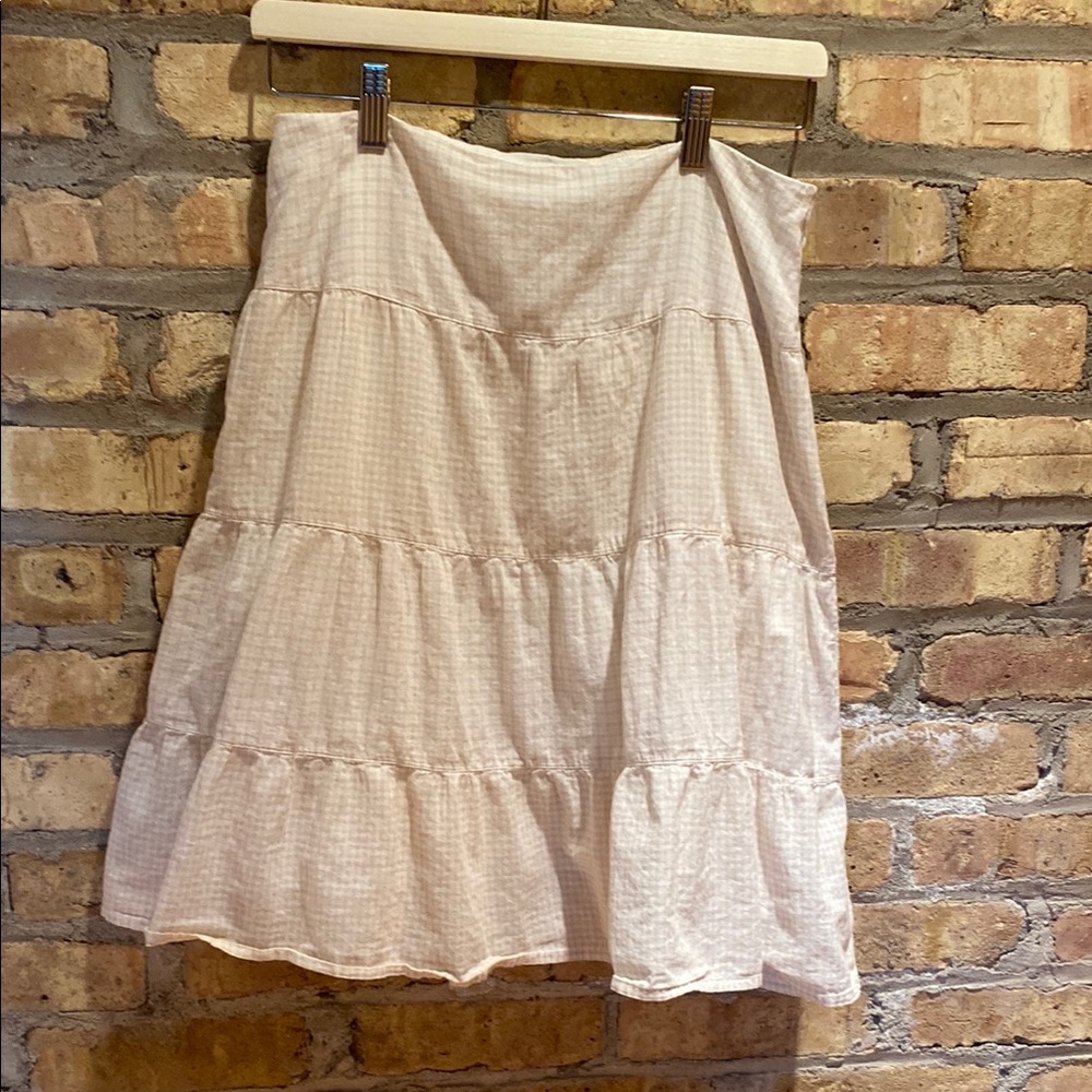 Tommy Hilfiger Light tan Tiered A-Line Skirt